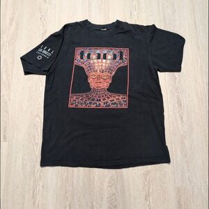 Vintage TOOL 10000 Days Band T Shirt Black Size M L Concert‎ Tee Double Sided